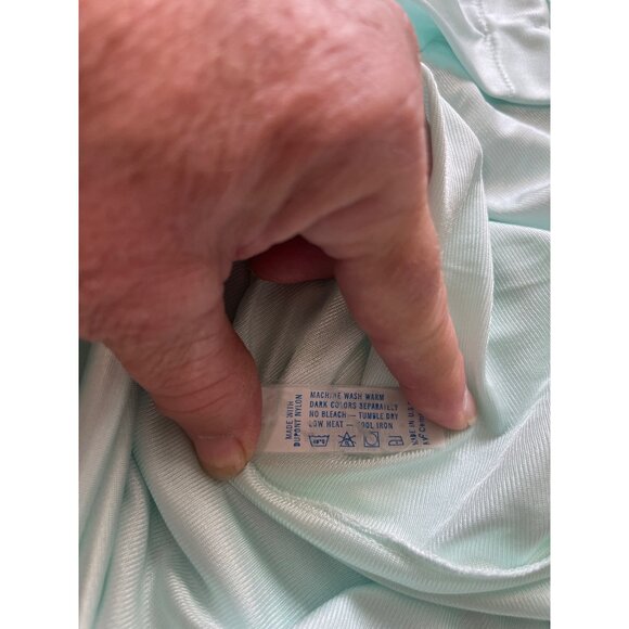 Vanity Fair vintage blue green pajama pants and top size Medium - Picture 5 of 8